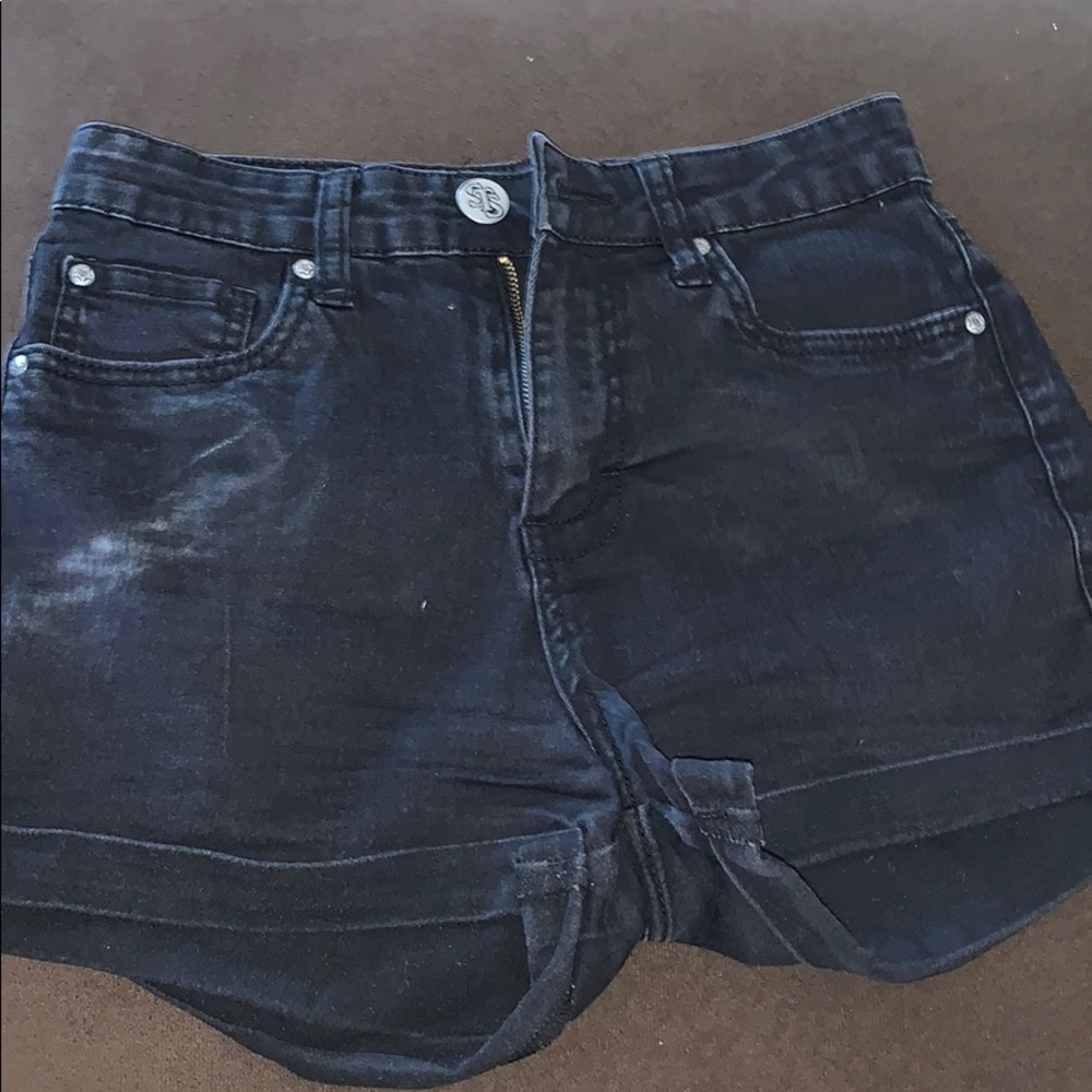 black high waisted shorts